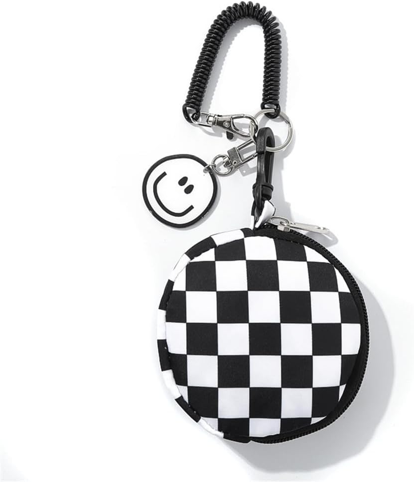 Coin Pouch Round Coin Purse Keychain Little Change Wallet Id Case Card Holder Wallet for Men Women Boys Girl Coin Bags Key Chain Gift