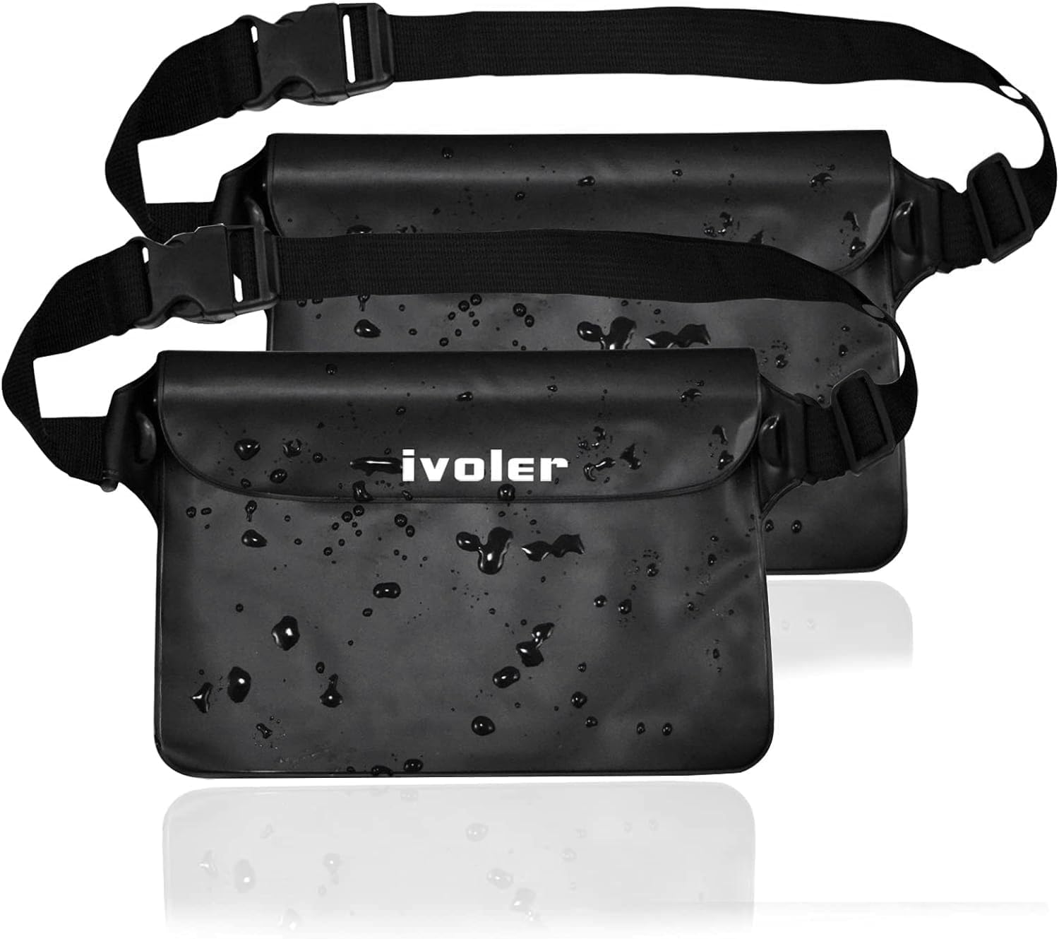 ivoler Pack of 2 Universal Waterproof Waist Bag with Waist Strap
