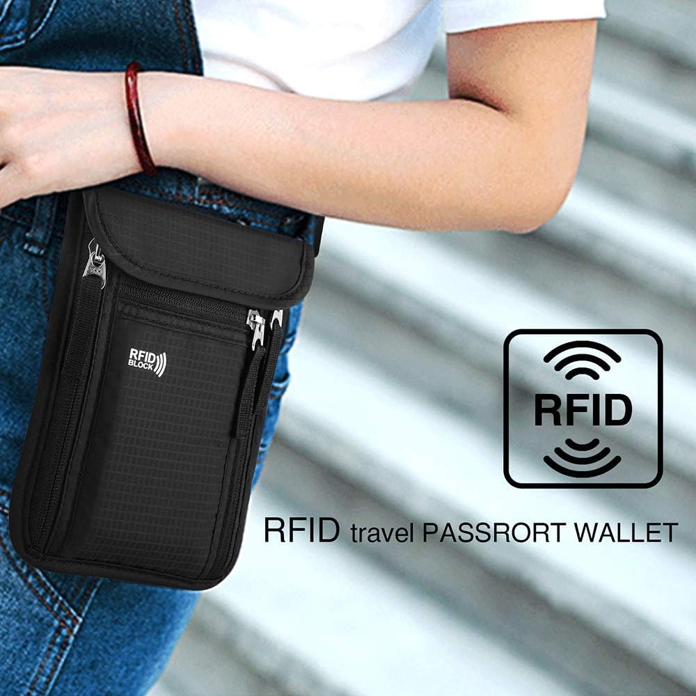 Travel Wallet Passport Holder for Women abd Men. RFID Blocking Passport Wallet Travel Wallet Organiser