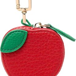 Fruit Mini Coin Purse Keyring, Fruit Charm Coin Purse, Cute Keychain Mini Pouch Wallet Gift for Girl Women, Sweet Leather Bag Charm for Backpack Decoration, Waterproof Leather Fruit Bag Keychain