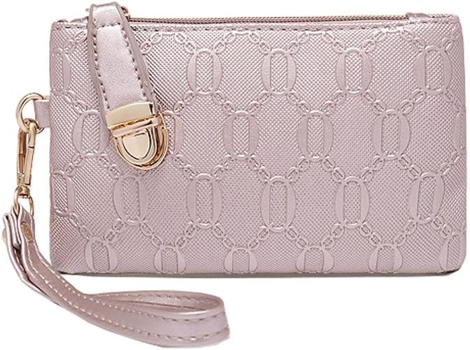 Women PU Leather Handbag Top Handle bag Messenger Bag Shoulder Bag Tote Bag Card Purse in Gold (4 Pcs Set)