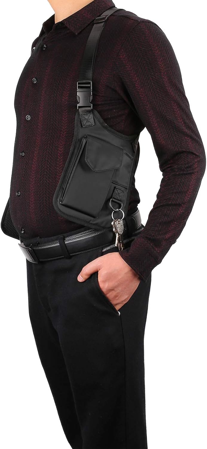 Anti-Theft Hidden Underarm Shoulder Bag for Men, Concealed Pack Pocket, Multi-Purpose Shoulder Armpit Portable Security Holster Tactical Bag for Travel/Outdoors