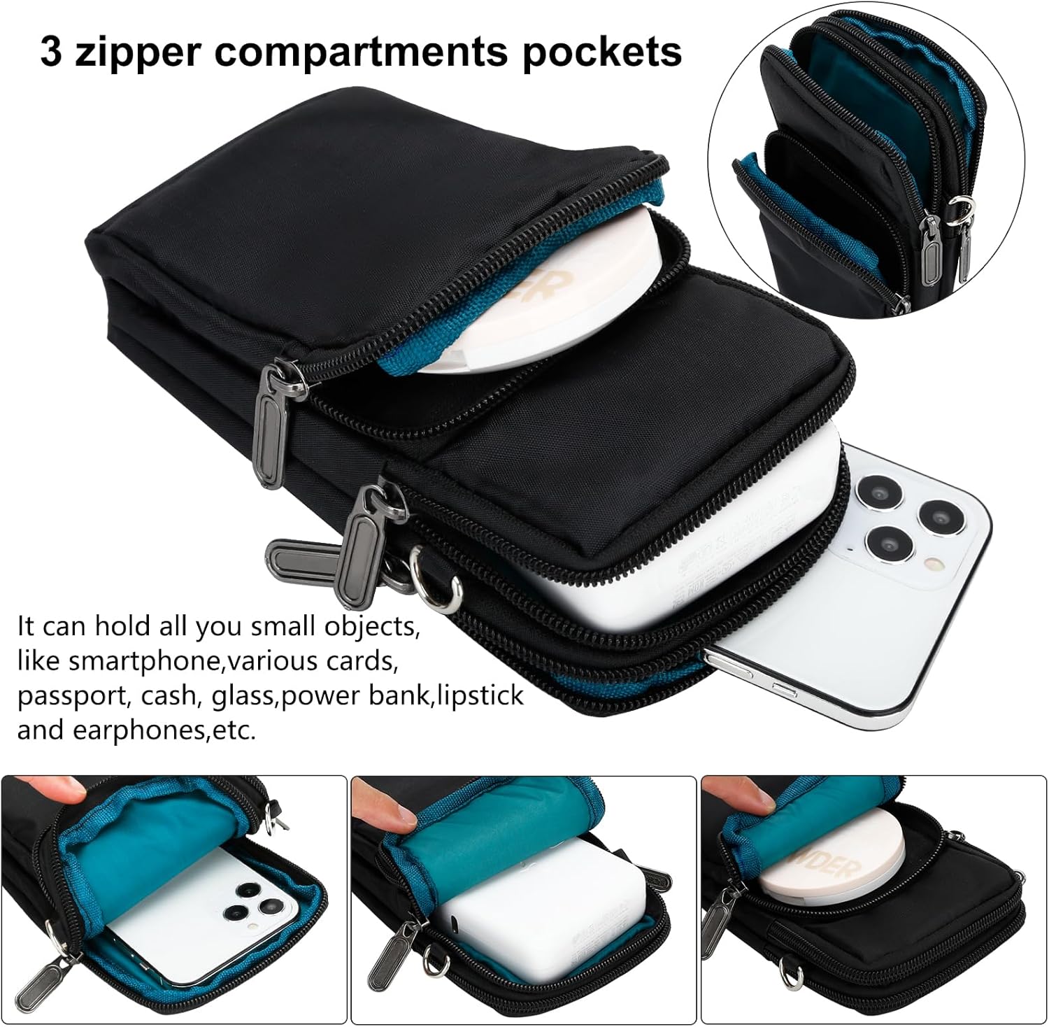 Small Crossbody Bags Mobile Phone Wallet Bags with Large Capacity and Adjustable shoulder strap for Women girl