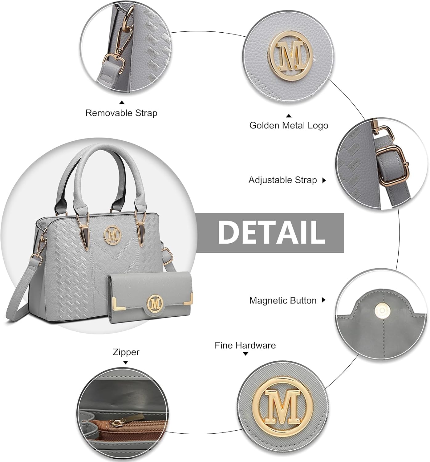 Miss Lulu Handbags for Women, Womens Top Handle Bag