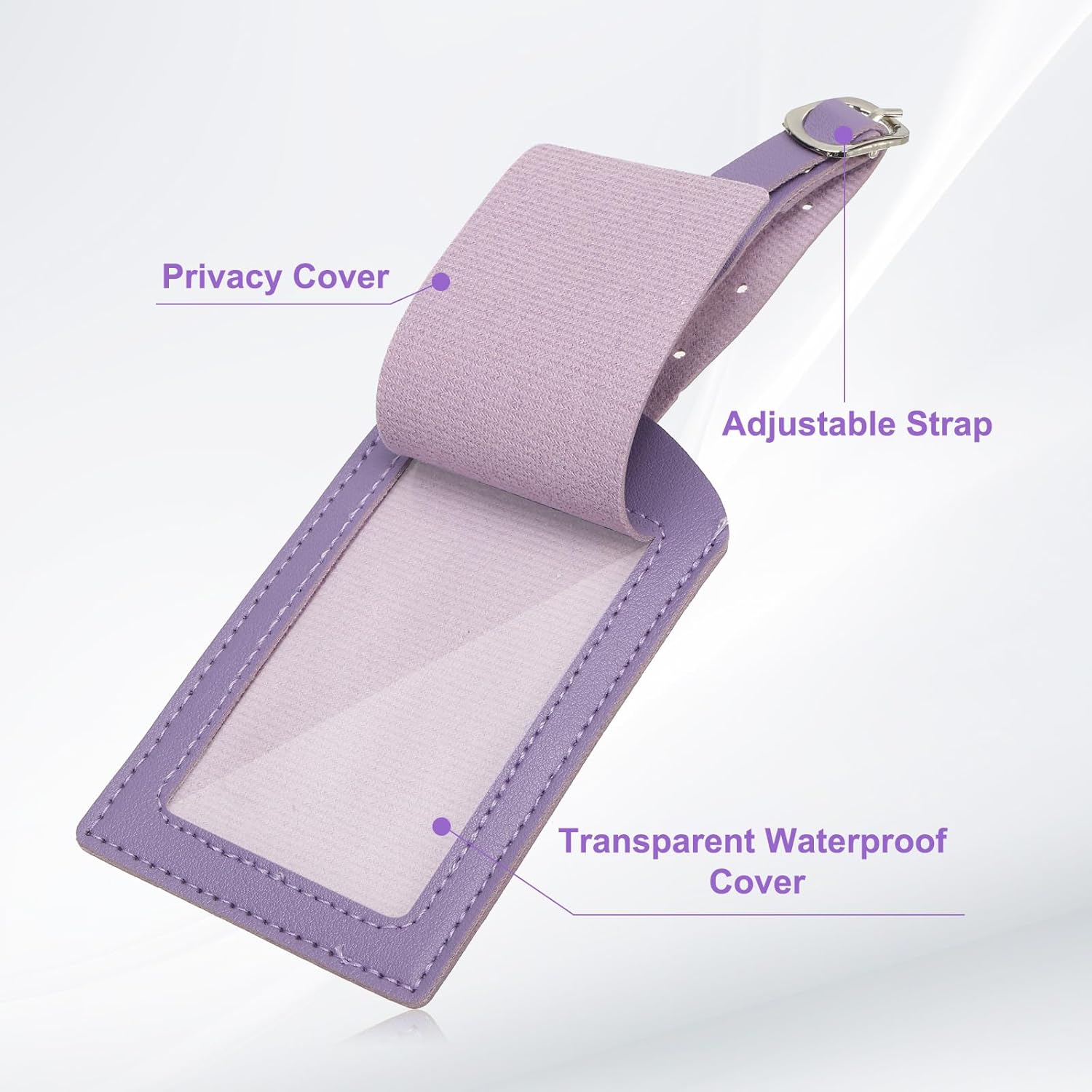 PATIKIL Passport Holder for Travel, Initial Passport Cover and Luggage Tag Set with Alphabet Chenille Letter Patch Travel Wallet Bag Suitcase Identifier for Women Family Travel Purple E