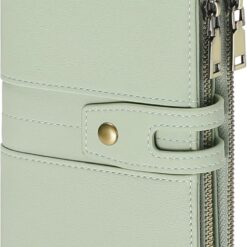 GAEKEAO Small Purses for Women RFID Blocking Leather Trifold Ladies Purses Credit Card Holder Case with ID Window