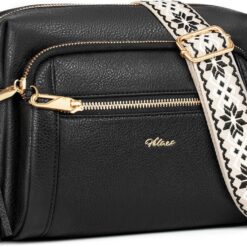 HILAEX Women's Cross Body Bags, Crossbody Bags for Women with Anti-Theft Function 4 Zip Compartments Women Shoulder Handbags with Adjustable Wide Strap